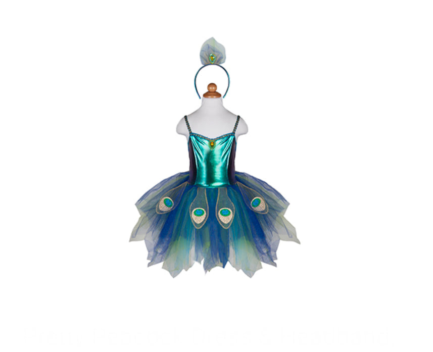 Pretty Peacock Dress & Headband