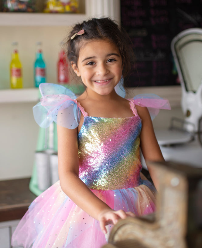 Rainbow Fairy Dress & Wings