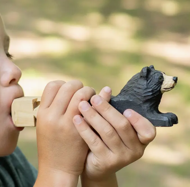 Wooden Bear Train Whistle