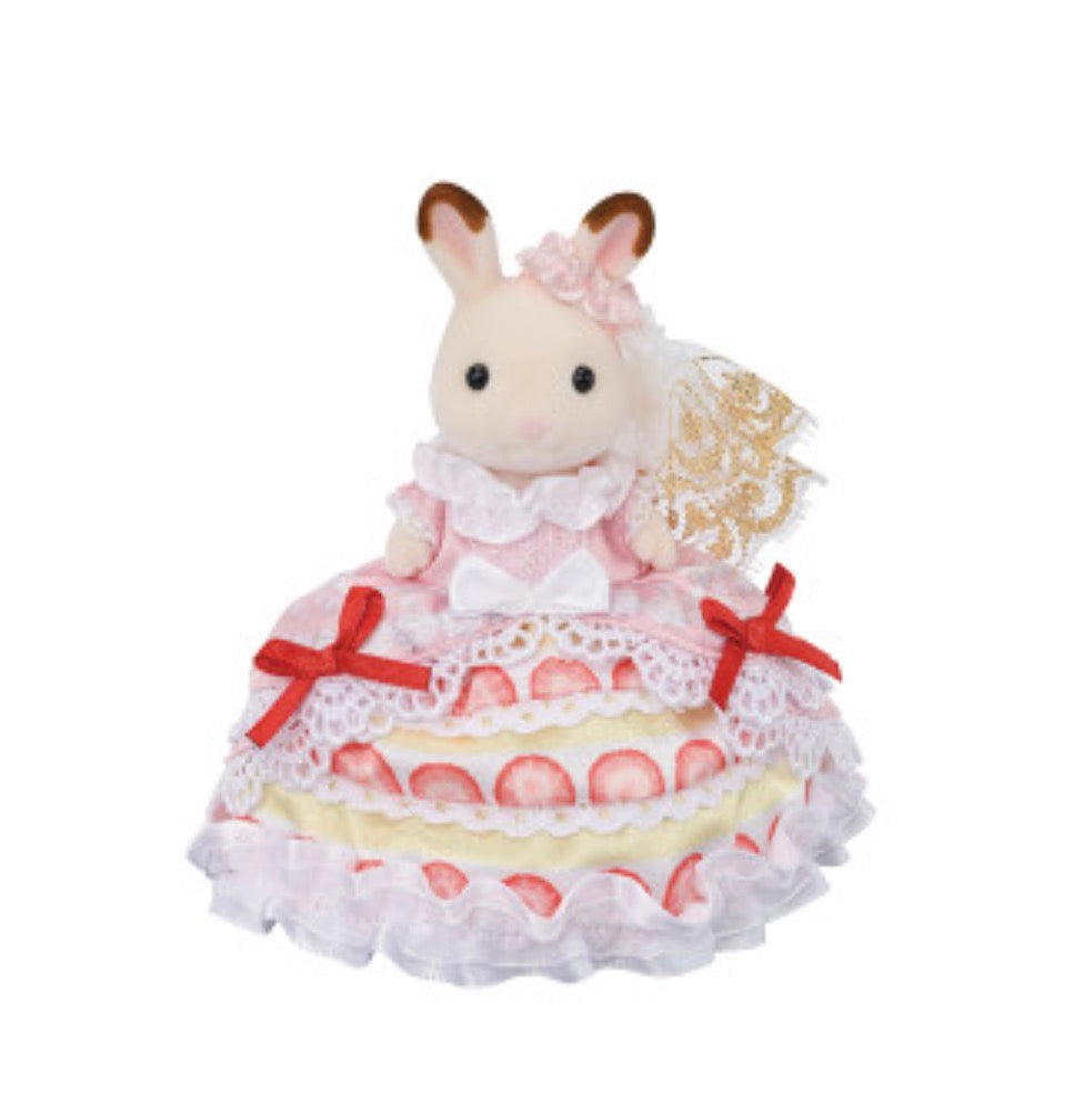 Calico Critters Freya’s Birthday Celebration Strawberry Cake Dress