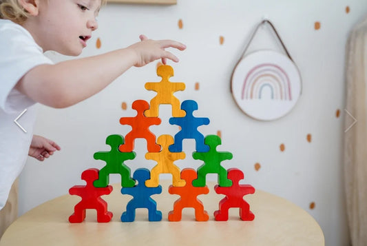 Rainbow Balancing People Set