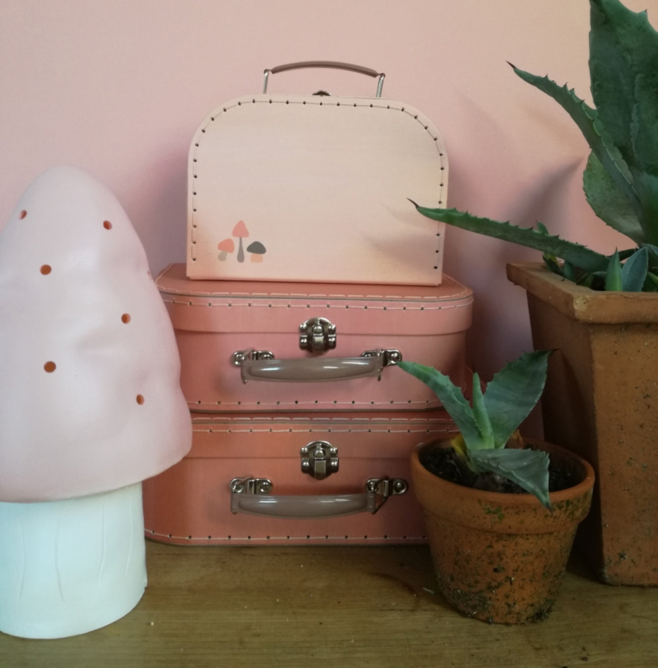3 Piece Mushroom Suitcase