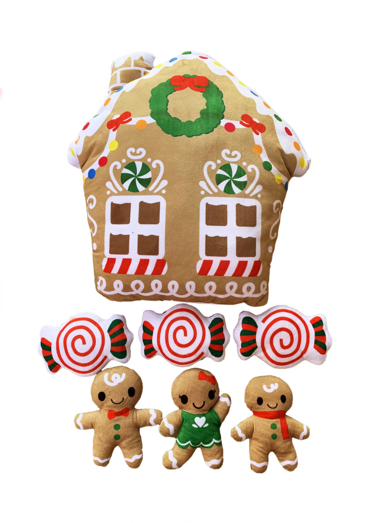 Gingerbread House with Plushies