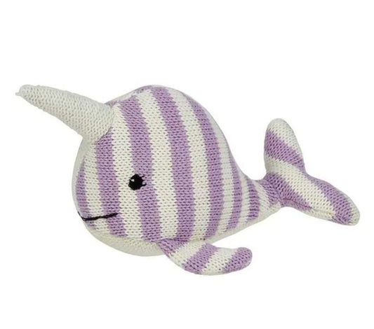 Nina the Narwhal Knit Rattle