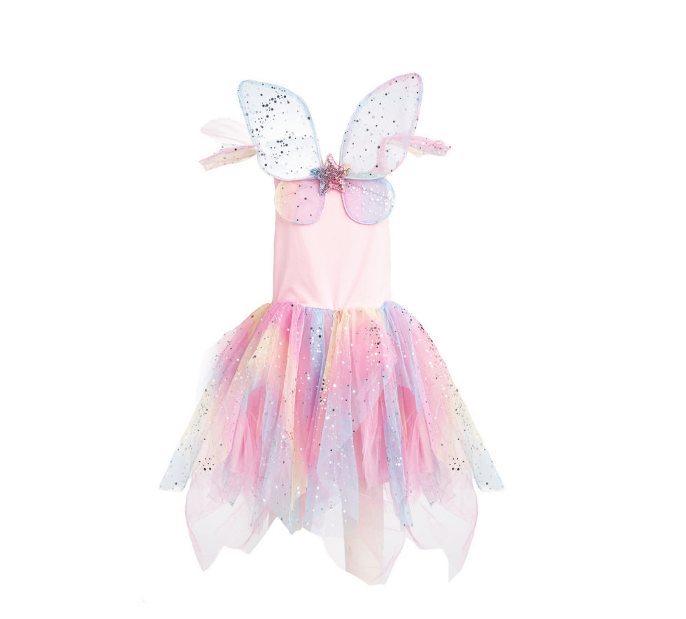 Rainbow Fairy Dress & Wings