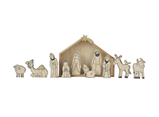 Wood Nativity