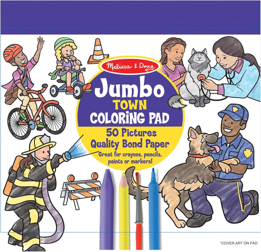 Jumbo Town Coloring Pad