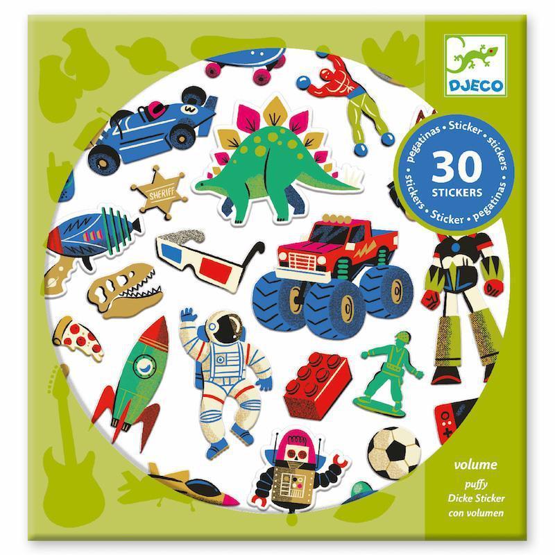 Retro Puffy Stickers