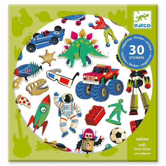 Retro Puffy Stickers