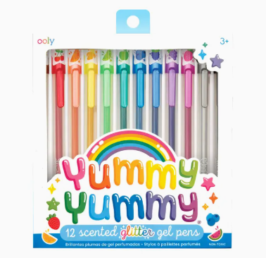 12 Scented Glitter Gel Pens