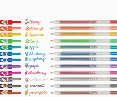 12 Scented Glitter Gel Pens
