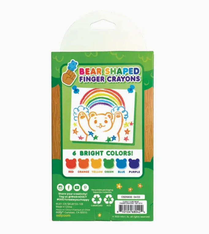 Bear Shaped Finger Crayons