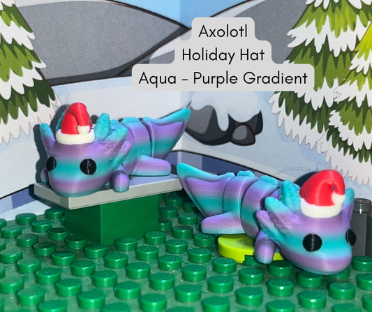 Axolotl with Holiday Hat